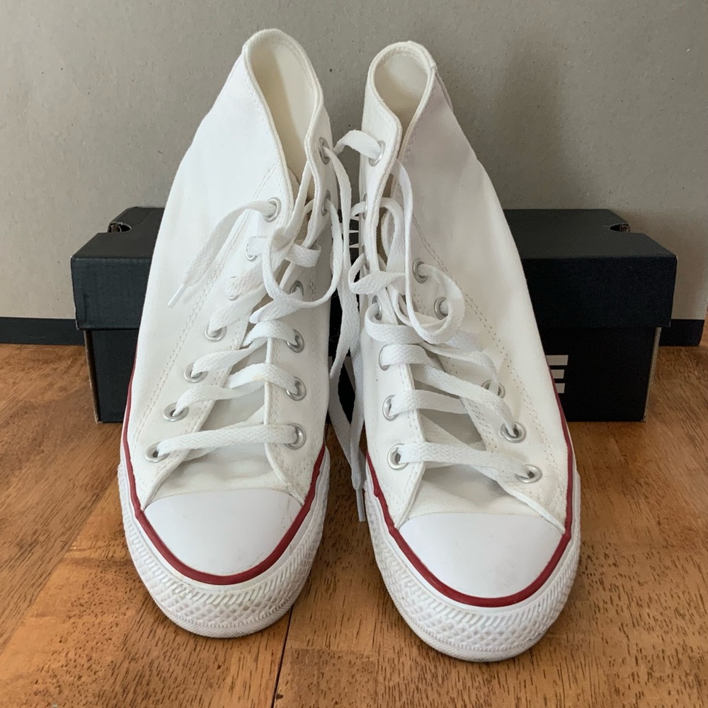 Ladies white converse